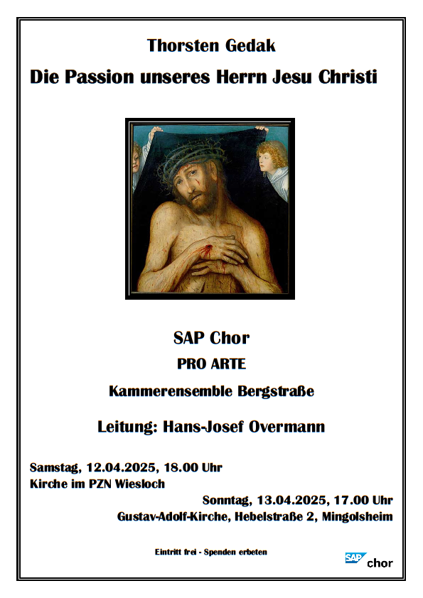 Plakatmotiv Th.&nbsp;Gedak "Die Passion unseres Herrn Jesu Christi"