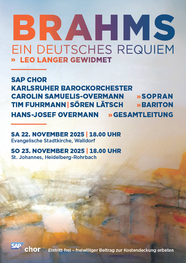 Plakatmotiv J.&nbsp;Brahms "Ein deutsches Requiem"